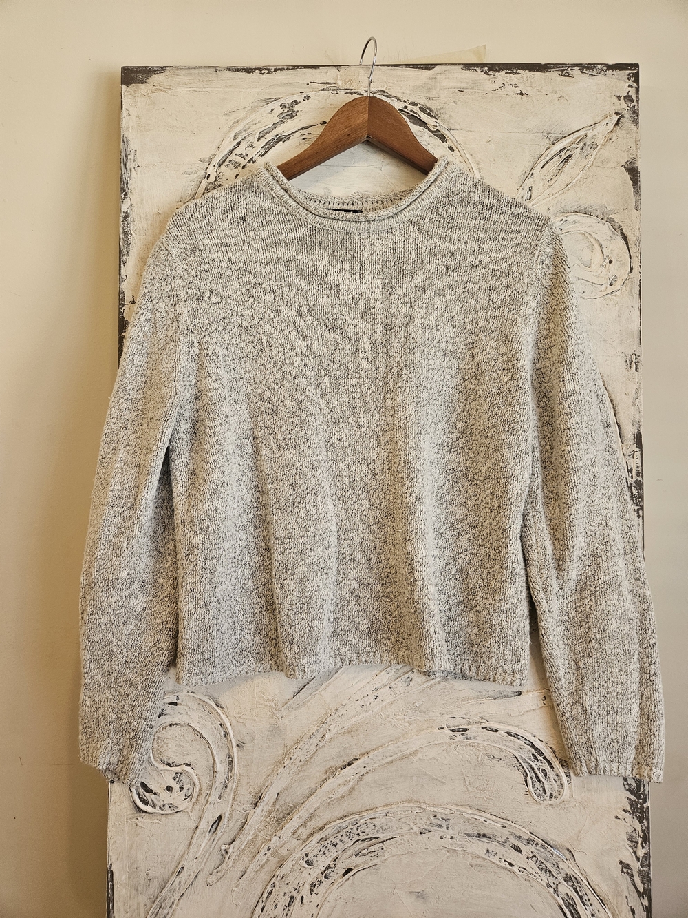 Cozy Women's Crewneck Sweater in Light Gray